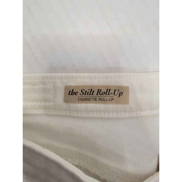 Adriano Goldschmied Jeans Womens Sz 28 The Stilt Roll Up Cigarette Stretch White - Picture 5 of 10